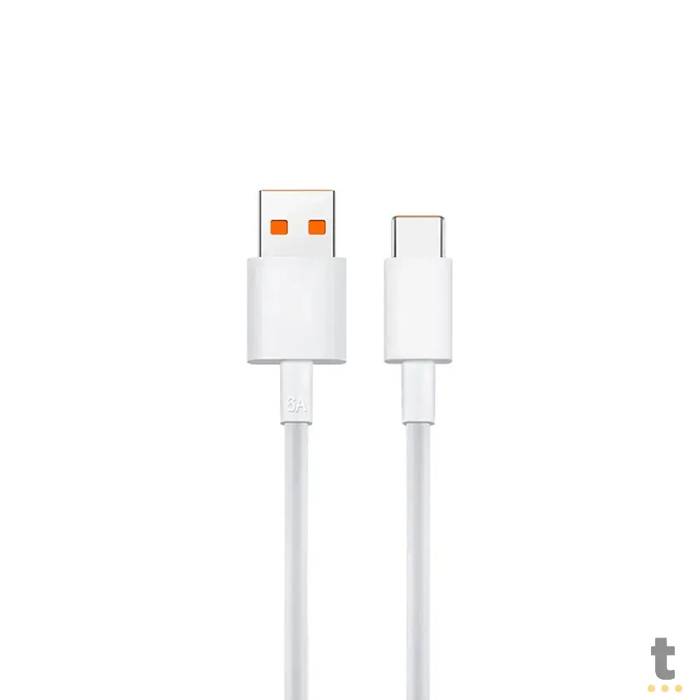 Cabo de Dados Turbo USB P/ USB Tipo C 120w Xiaomi Branco - XM753BRA Truedata